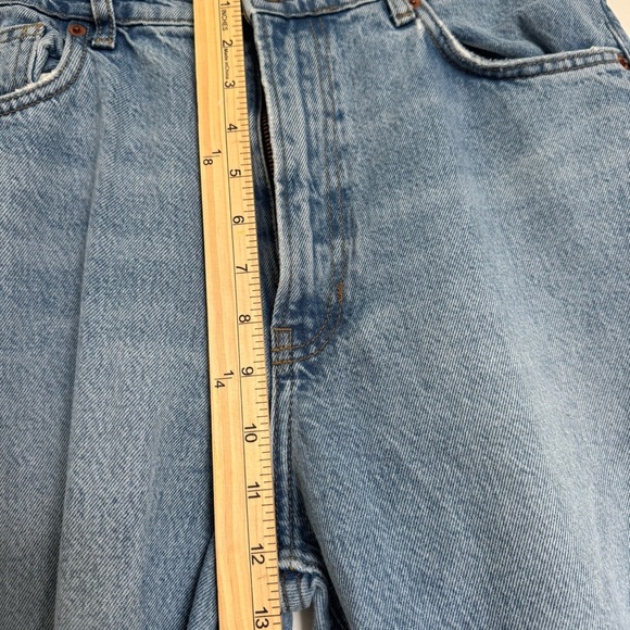 Reformation Wilder High Rise Wide Leg Cropped Light Blue Denim Jeans Size 30 - Picture 10 of 12